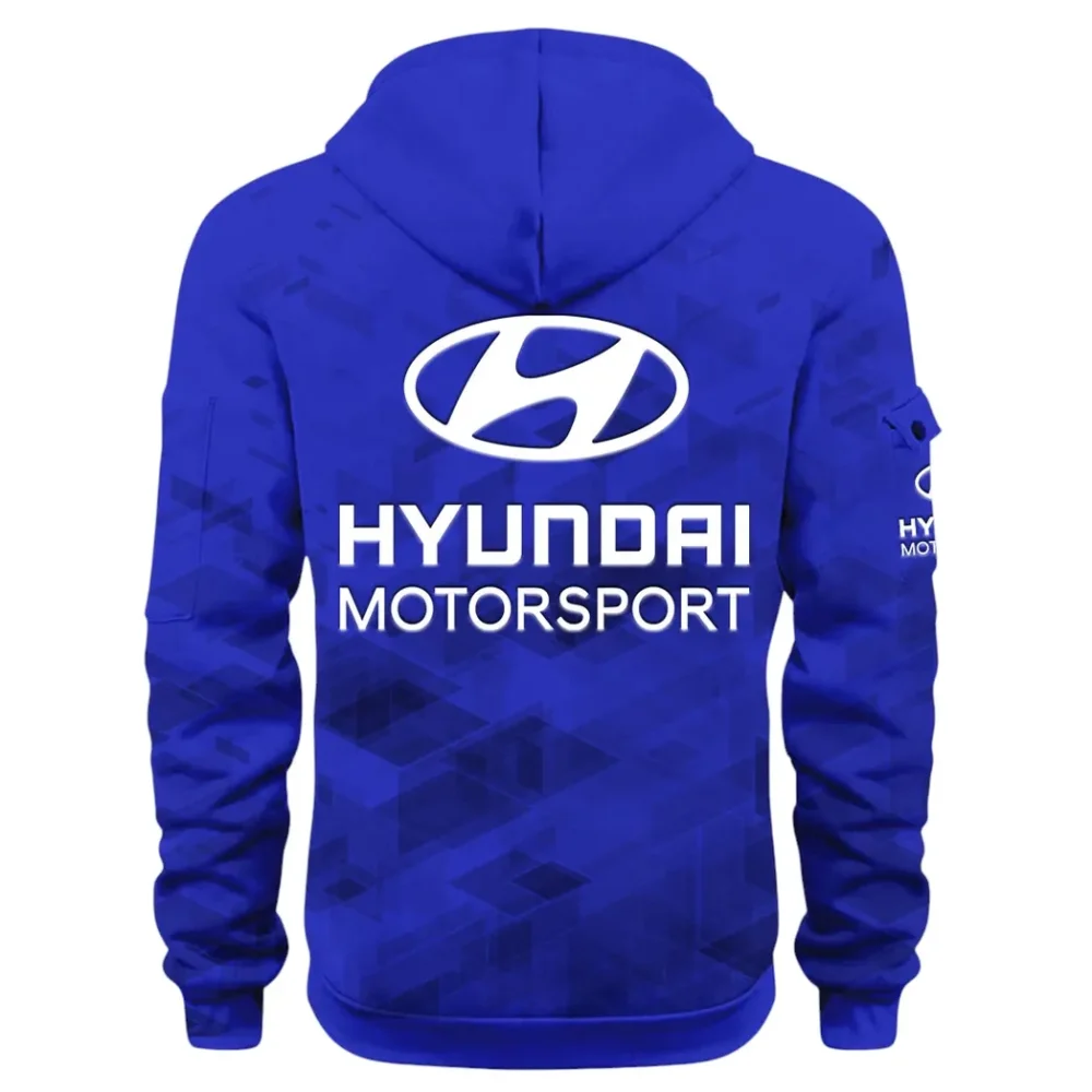 Racing Vibe Hoodie Half Zip 3D Print, Adventure-Ready Streetwear CAR514 - Blue - Image 3