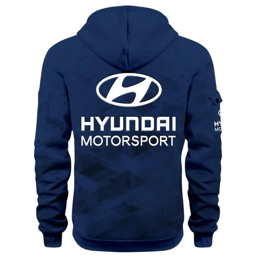 Racing Vibe Hoodie Half Zip 3D Print, Adventure-Ready Streetwear CAR514 - Navy - Image 3