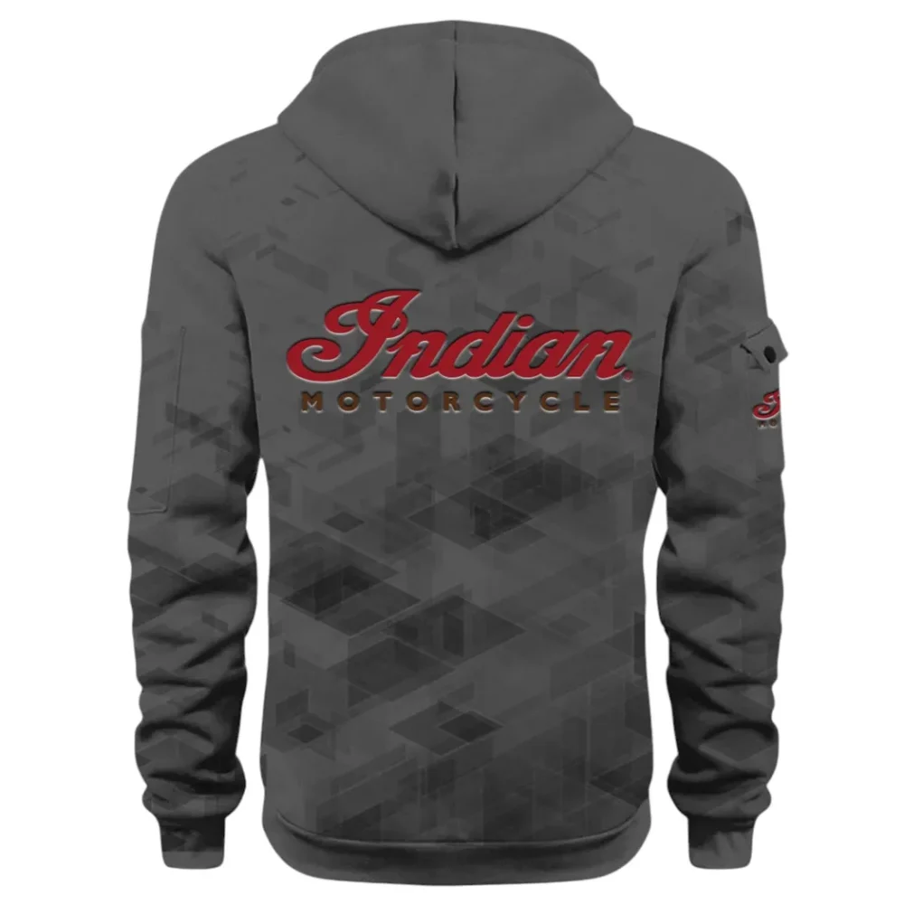 Heritage Bike Hoodie Half Zip 3D Print, Comfortable Daily Wear CAR514 - Dark Gray - Image 3