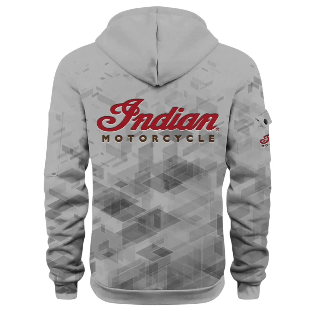 Heritage Bike Hoodie Half Zip 3D Print, Comfortable Daily Wear CAR514 - Gray - Image 3