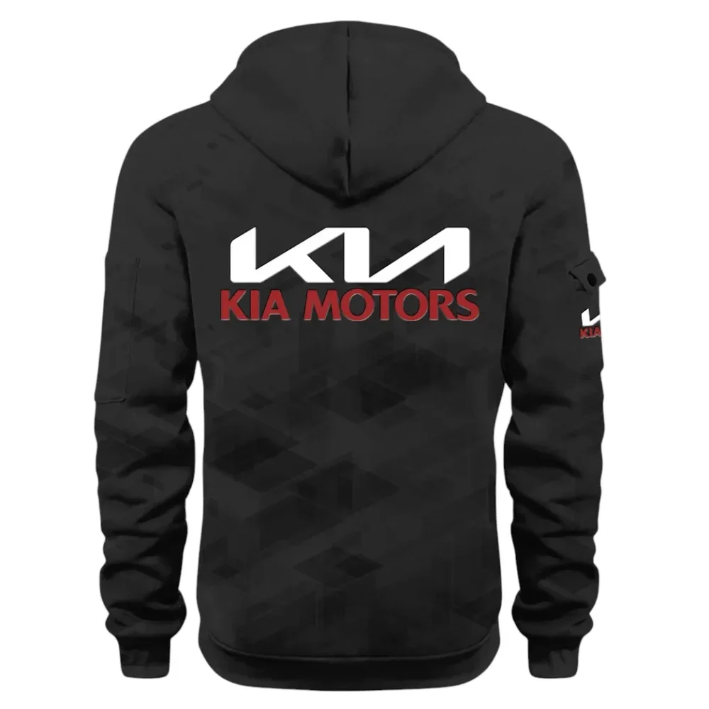 Reliable Automobile Hoodie Half Zip 3D Print, Sporty & Street-Ready Hoodie CAR514 - Black - Image 3