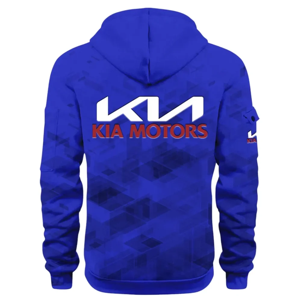 Reliable Automobile Hoodie Half Zip 3D Print, Sporty & Street-Ready Hoodie CAR514 - Blue - Image 3