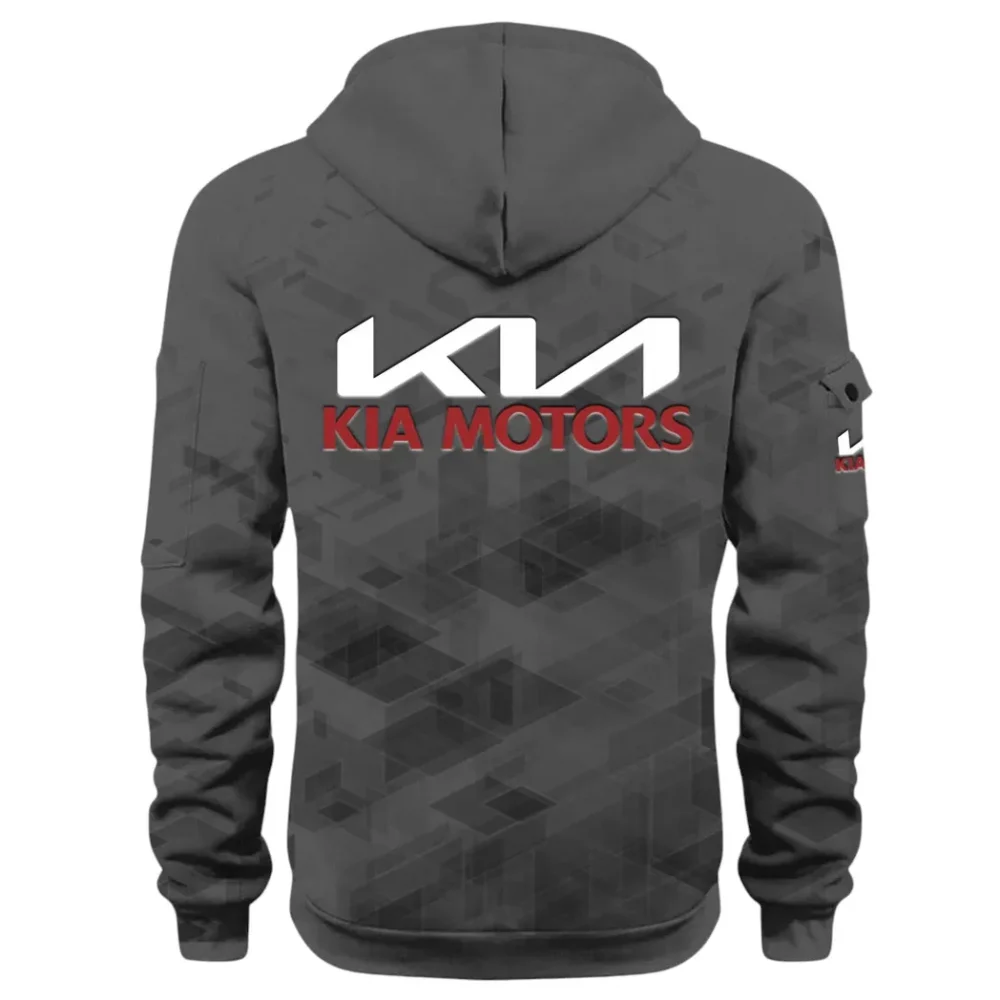 Reliable Automobile Hoodie Half Zip 3D Print, Sporty & Street-Ready Hoodie CAR514 - Dark Gray - Image 3