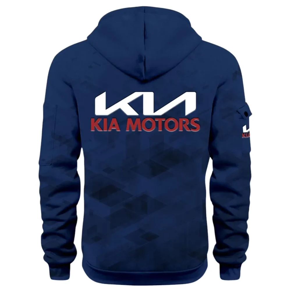 Reliable Automobile Hoodie Half Zip 3D Print, Sporty & Street-Ready Hoodie CAR514 - Navy - Image 3