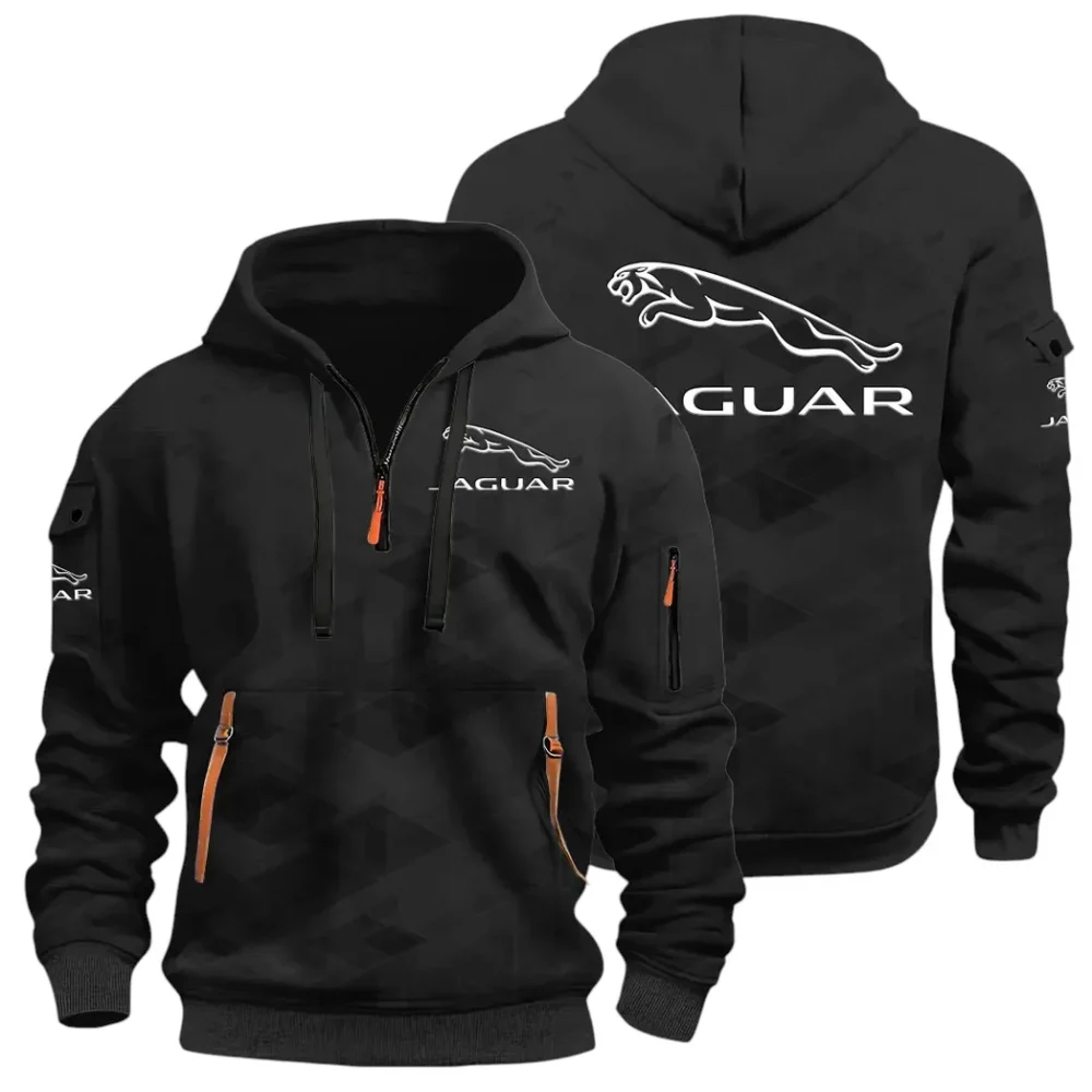 Sophisticated Car Hoodie Half Zip 3D Print, Everyday Comfortable Hoodie CAR514 - Black