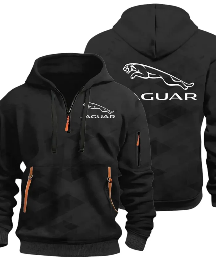 Sophisticated Car Hoodie Half Zip 3D Print, Everyday Comfortable Hoodie CAR514 - Black