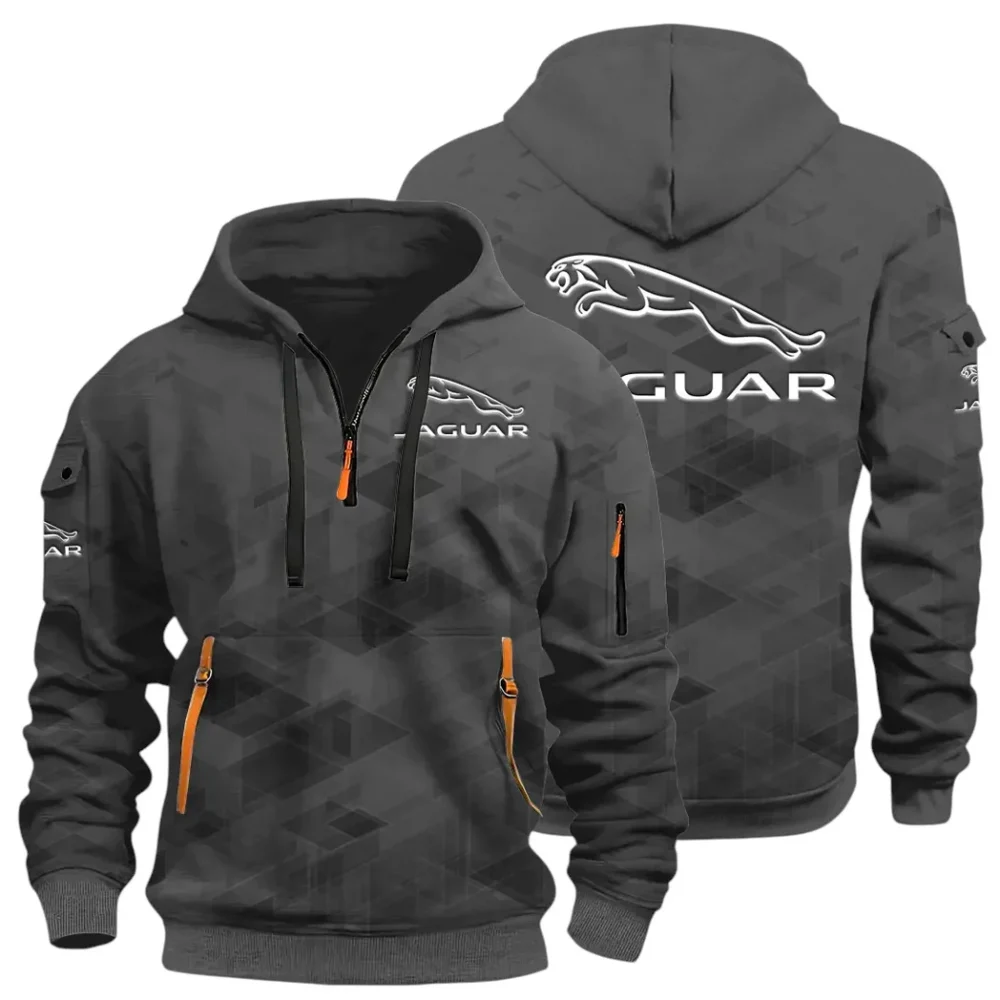 Sophisticated Car Hoodie Half Zip 3D Print, Everyday Comfortable Hoodie CAR514 - Dark Gray