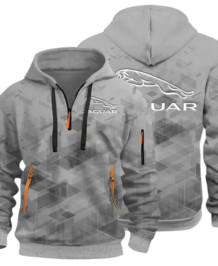 Sophisticated Car Hoodie Half Zip 3D Print, Everyday Comfortable Hoodie CAR514 - Gray
