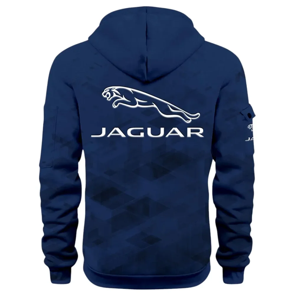 Sophisticated Car Hoodie Half Zip 3D Print, Everyday Comfortable Hoodie CAR514 - Navy - Image 3
