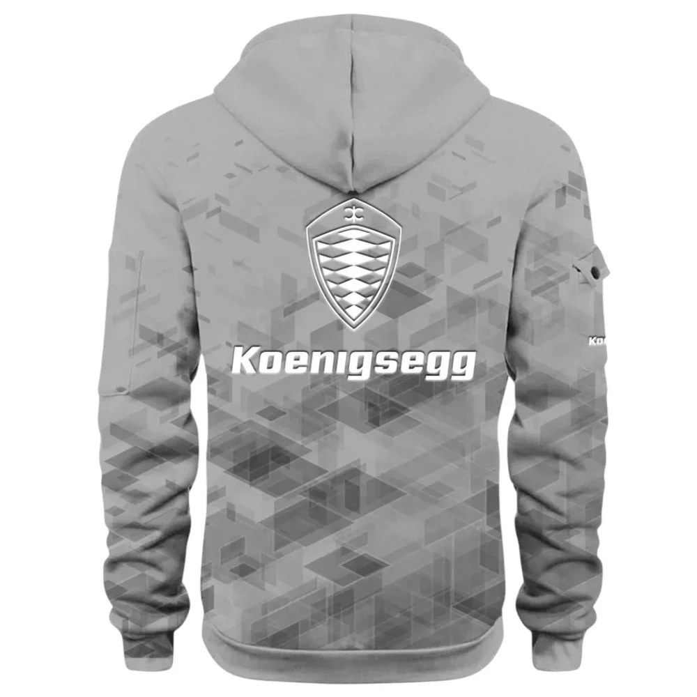 Record-Breaking Auto Hoodie Half Zip 3D Print, Lightweight & Comfortable Streetwear Hoodie CAR514 - Gray - Image 3
