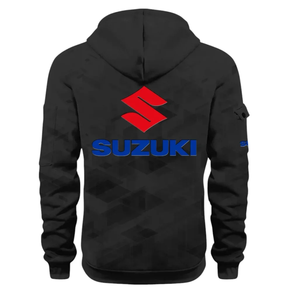 Racing Vibe Hoodie Half Zip 3D Print, Sporty & Casual Everyday Wear Hoodie CAR514 - Black - Image 3