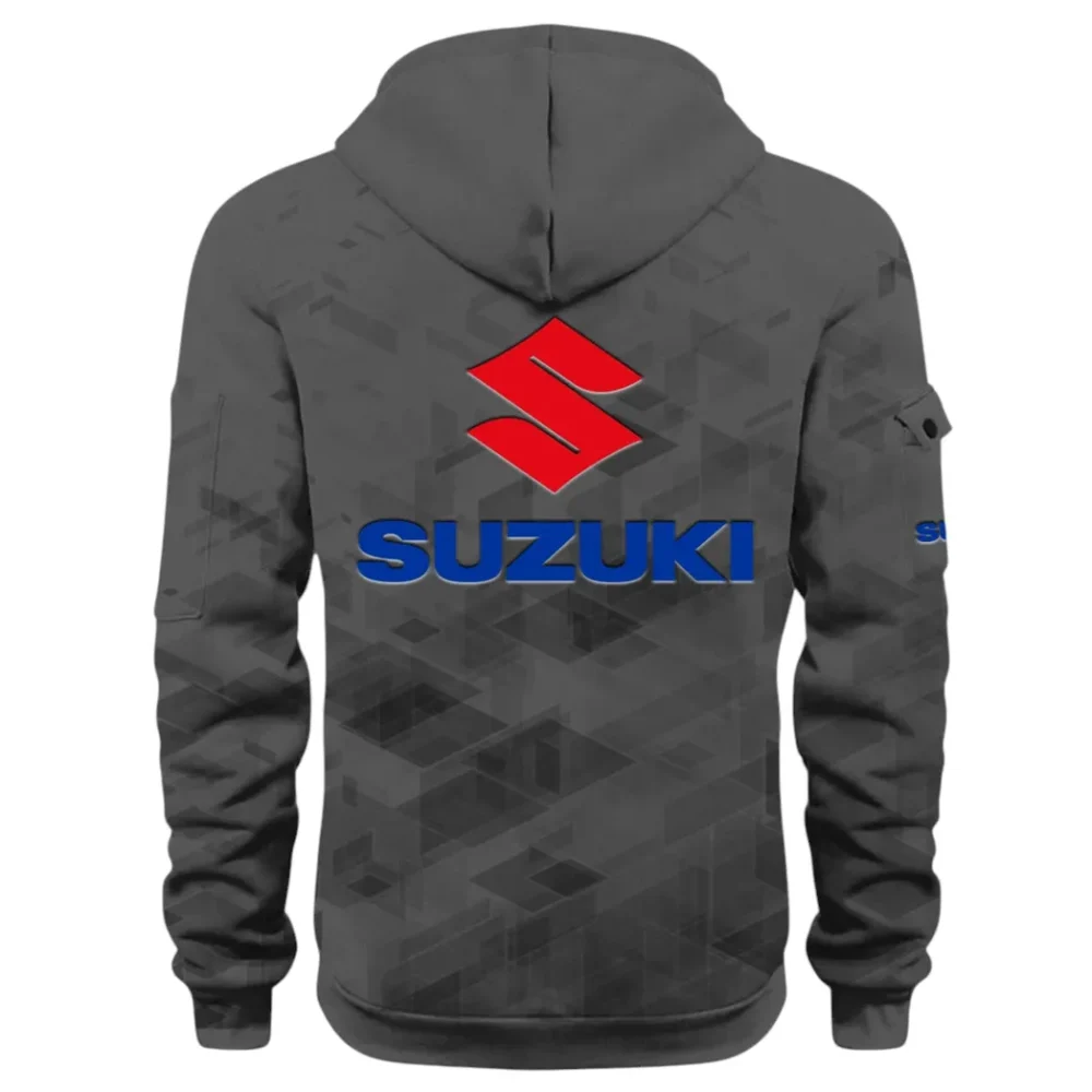 Racing Vibe Hoodie Half Zip 3D Print, Sporty & Casual Everyday Wear Hoodie CAR514 - Dark Gray - Image 3