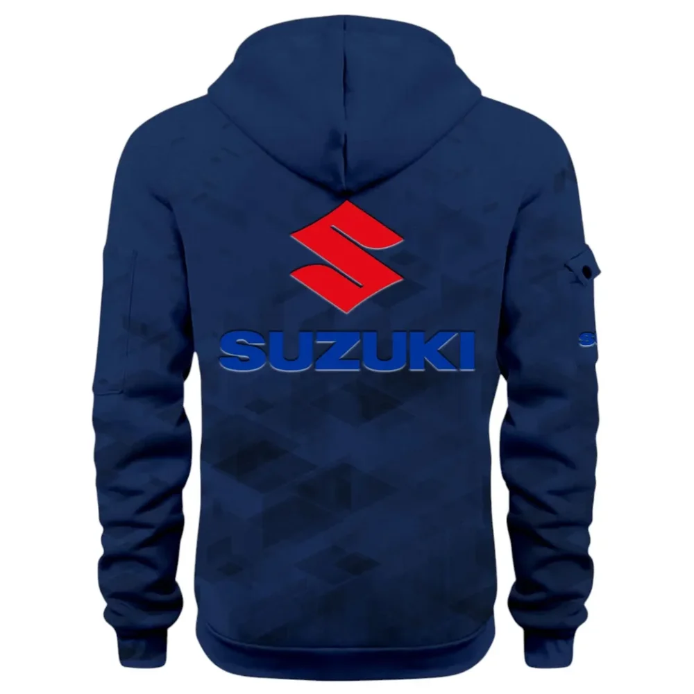 Racing Vibe Hoodie Half Zip 3D Print, Sporty & Casual Everyday Wear Hoodie CAR514 - Navy - Image 3