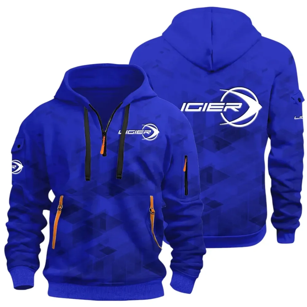 Racing Vibe Hoodie Half Zip 3D Print, Casual Fit for Everyday Wear Hoodie CAR514 - Blue