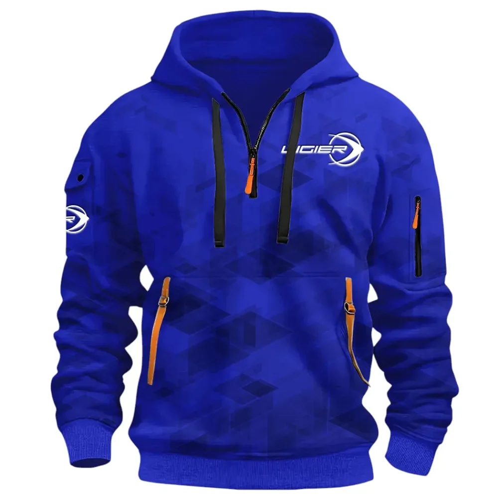 Racing Vibe Hoodie Half Zip 3D Print, Casual Fit for Everyday Wear Hoodie CAR514 - Blue - Image 2