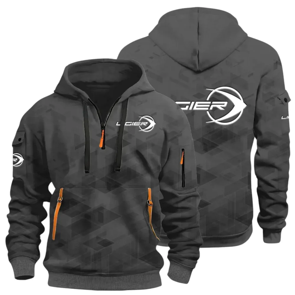 Racing Vibe Hoodie Half Zip 3D Print, Casual Fit for Everyday Wear Hoodie CAR514 - Dark Gray