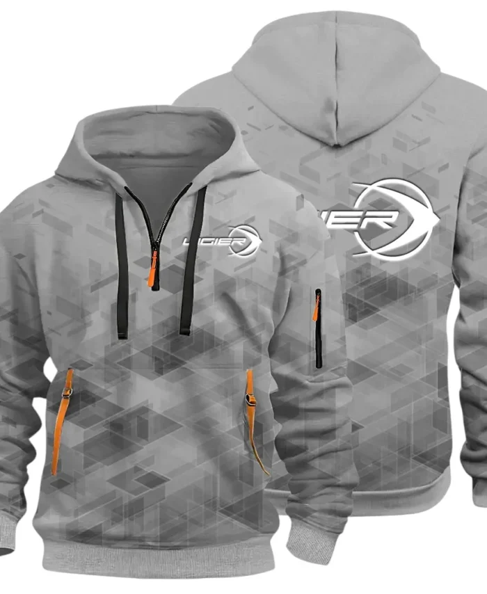 Racing Vibe Hoodie Half Zip 3D Print, Casual Fit for Everyday Wear Hoodie CAR514 - Gray