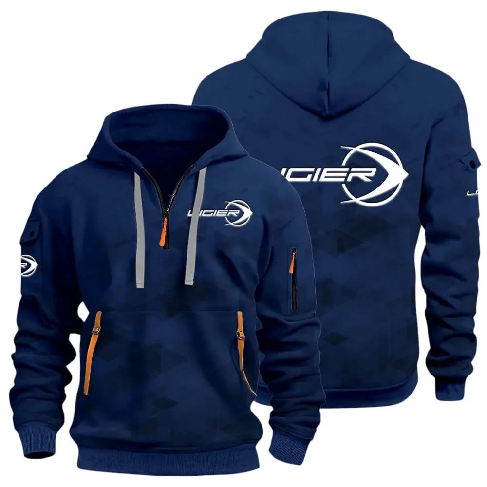 Racing Vibe Hoodie Half Zip 3D Print, Casual Fit for Everyday Wear Hoodie CAR514 - Navy