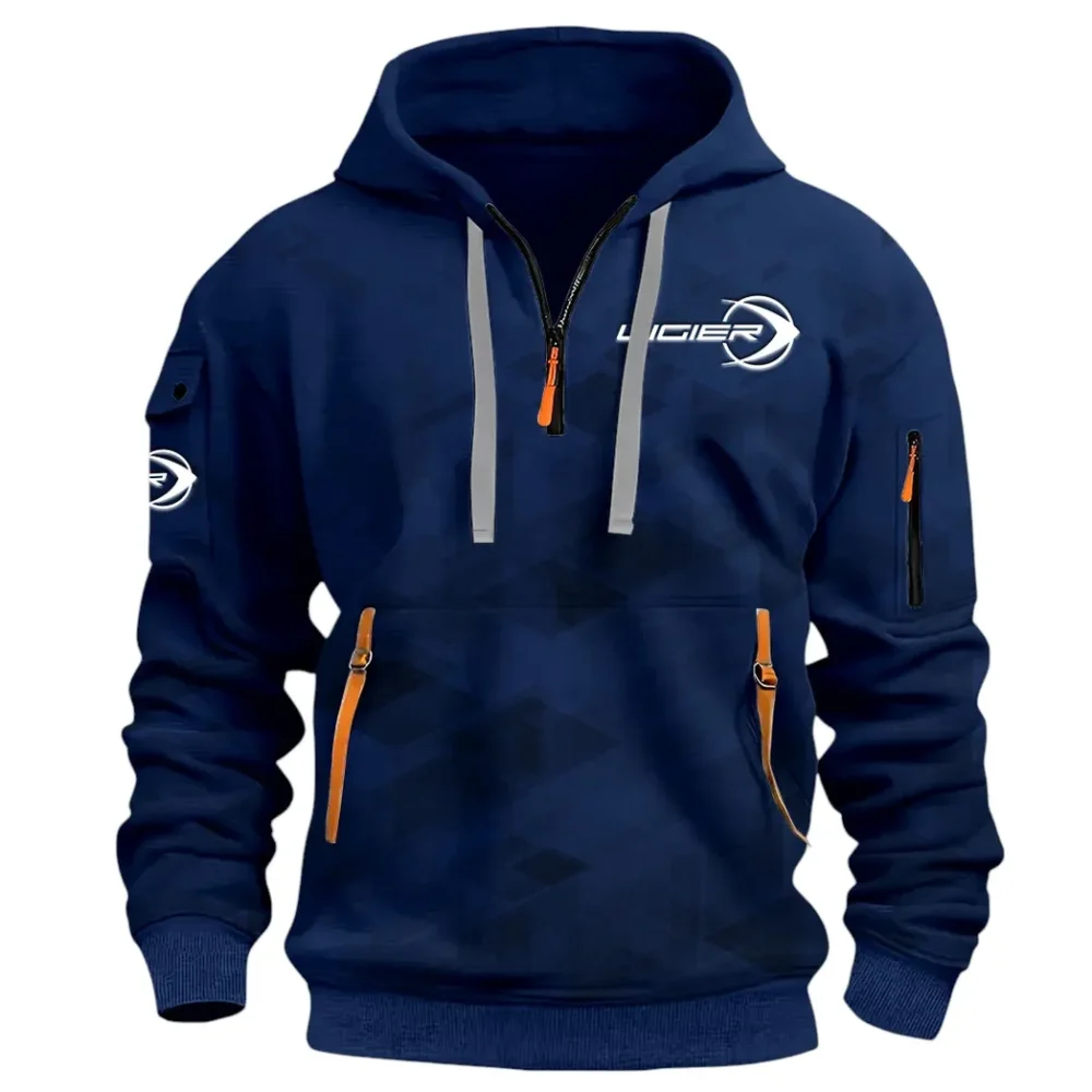 Racing Vibe Hoodie Half Zip 3D Print, Casual Fit for Everyday Wear Hoodie CAR514 - Navy - Image 2