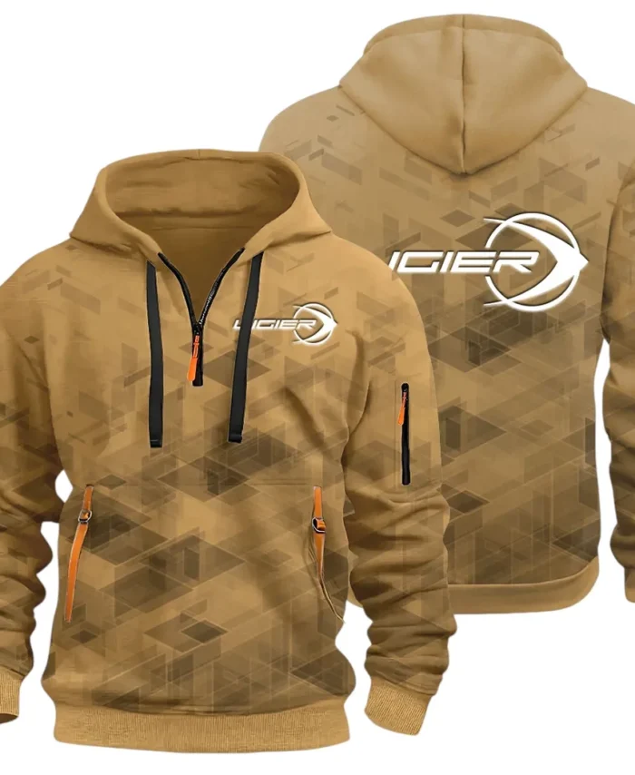 Racing Vibe Hoodie Half Zip 3D Print, Casual Fit for Everyday Wear Hoodie CAR514 - Khaki