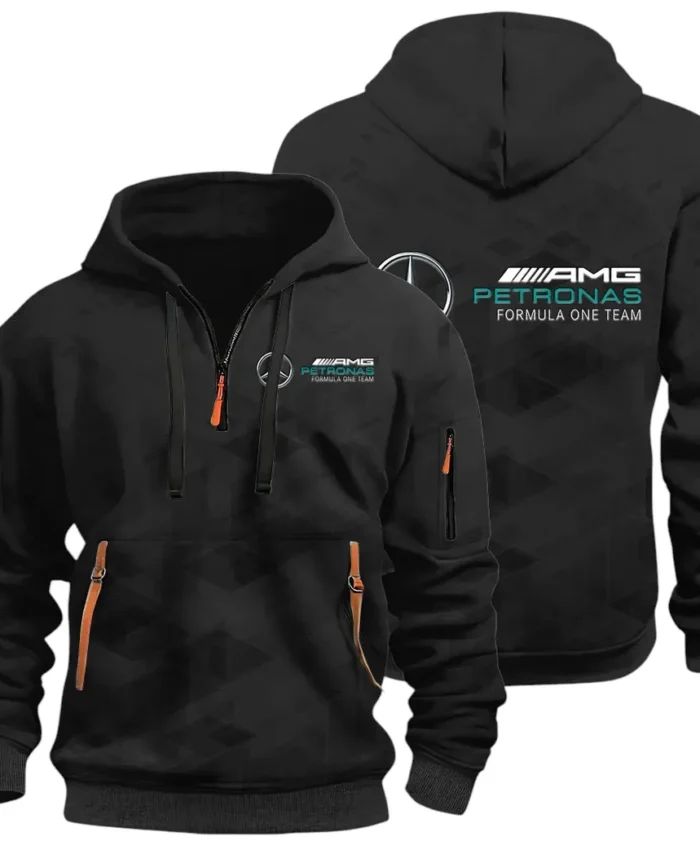 Road Spirit Hoodie Half Zip 3D Print, Comfortable Daily Hoodie CAR514 - Black