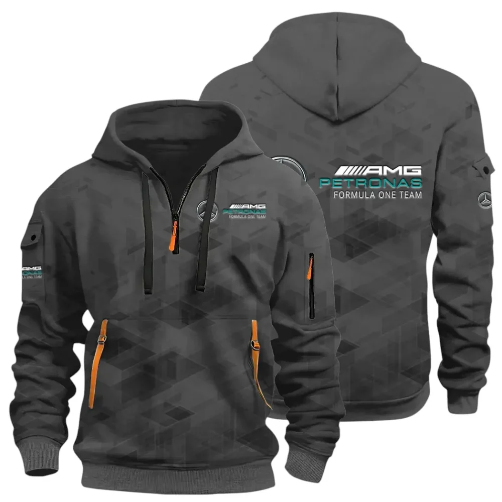 Road Spirit Hoodie Half Zip 3D Print, Comfortable Daily Hoodie CAR514 - Dark Gray
