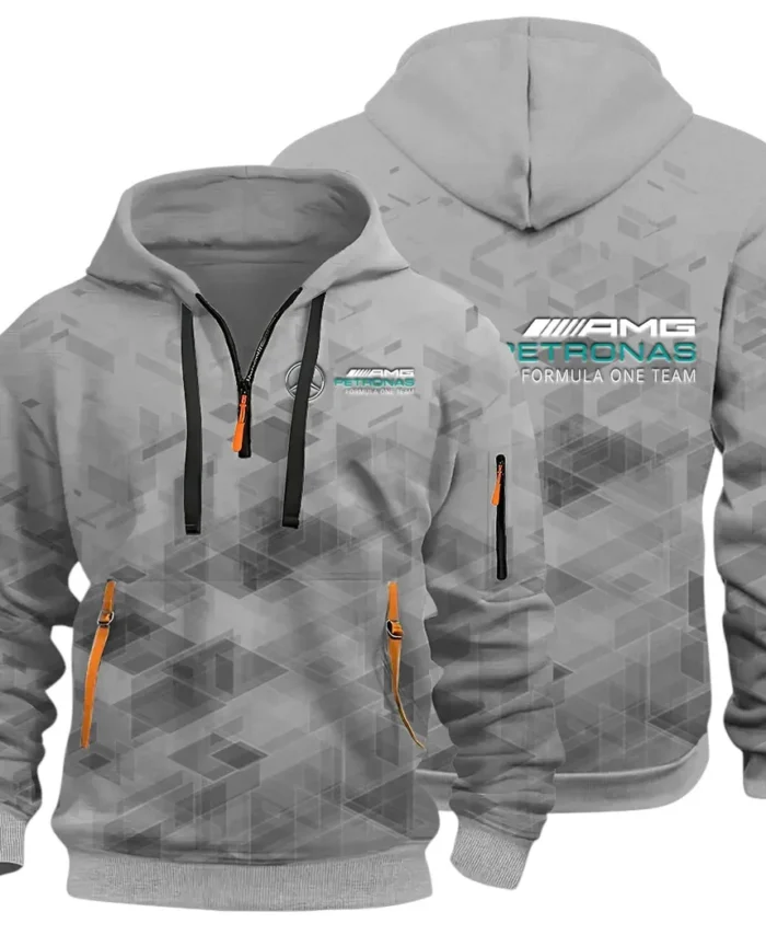 Road Spirit Hoodie Half Zip 3D Print, Comfortable Daily Hoodie CAR514 - Gray