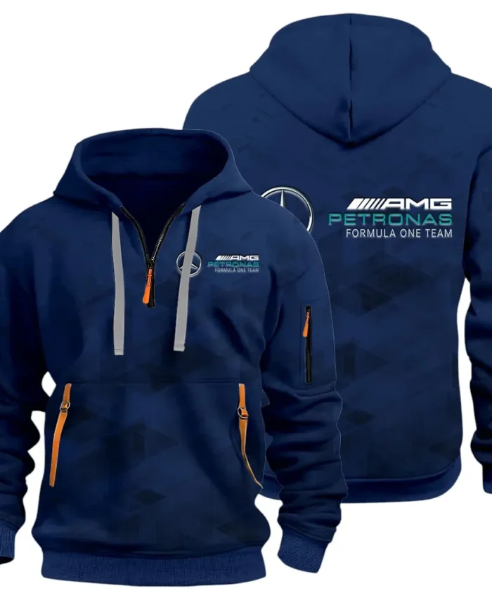 Road Spirit Hoodie Half Zip 3D Print, Comfortable Daily Hoodie CAR514 - Navy