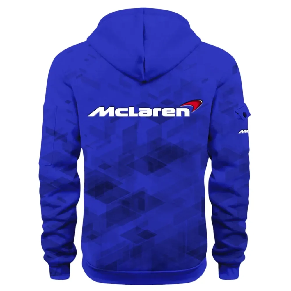 Racing Icon Hoodie Half Zip 3D Print, Sporty Urban Comfort Hoodie CAR514 - Blue - Image 3