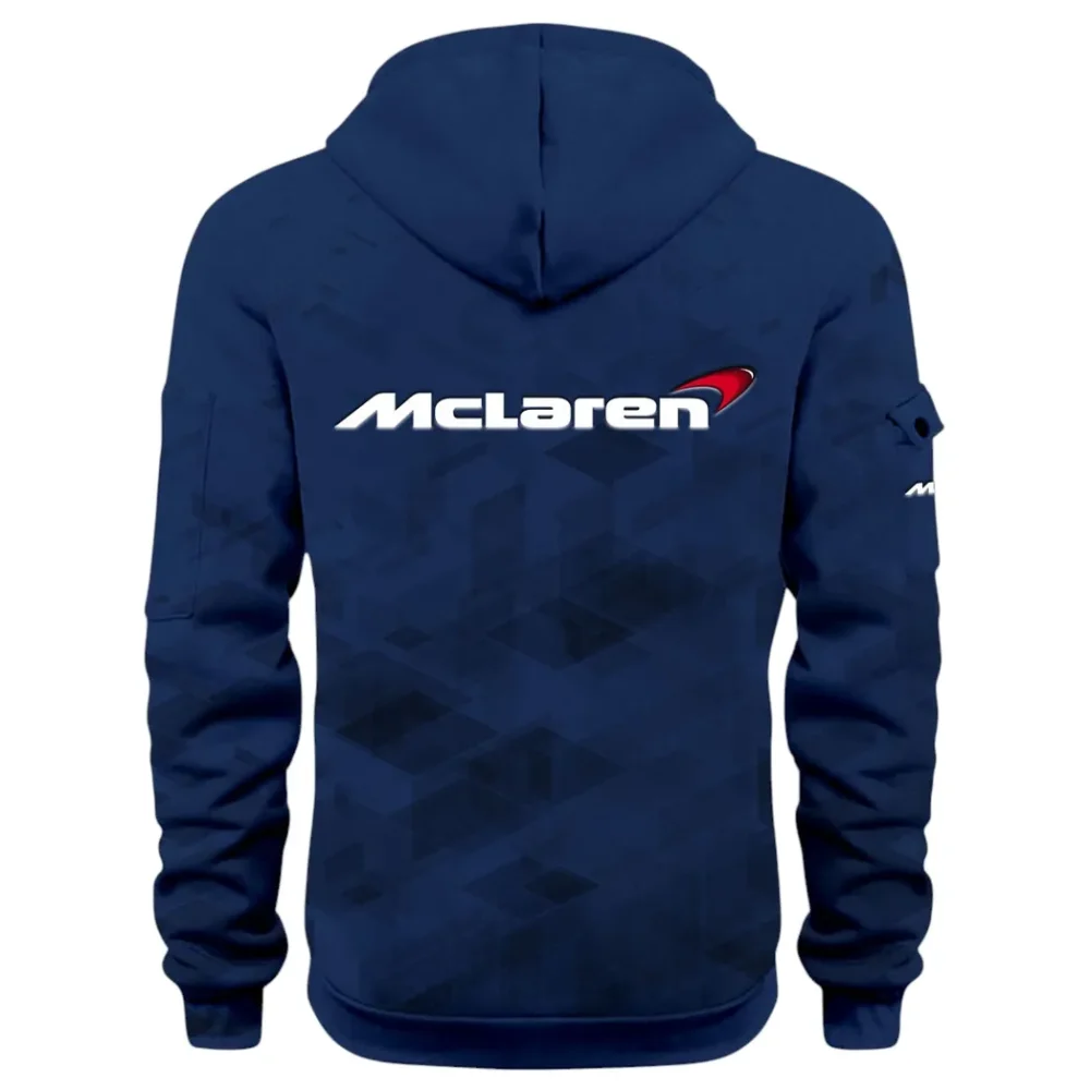 Racing Icon Hoodie Half Zip 3D Print, Sporty Urban Comfort Hoodie CAR514 - Navy - Image 3