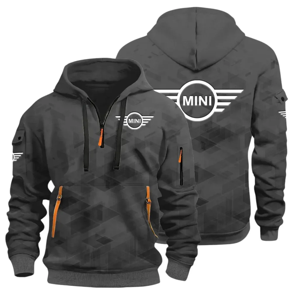 Car Zippy Compact Hoodie Half Zip 3D Print, Casual Fit for Everyday Wear Hoodie CAR514 - Dark Gray