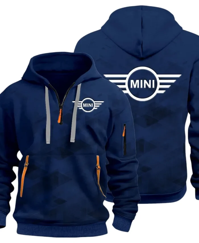 Car Zippy Compact Hoodie Half Zip 3D Print, Casual Fit for Everyday Wear Hoodie CAR514 - Navy