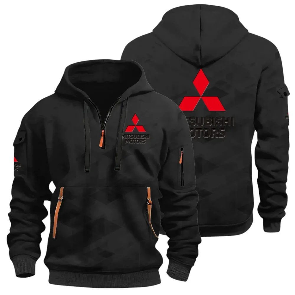 Off-Road SUV Hoodie Half Zip 3D Print, Classic Comfortable Hoodie Style CAR514 - Black