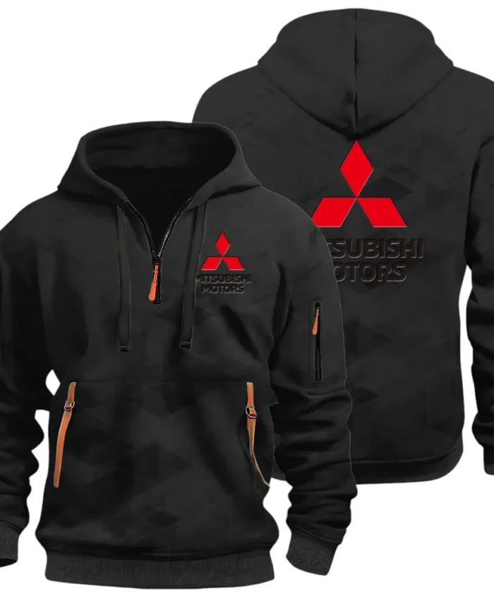 Off-Road SUV Hoodie Half Zip 3D Print, Classic Comfortable Hoodie Style CAR514 - Black