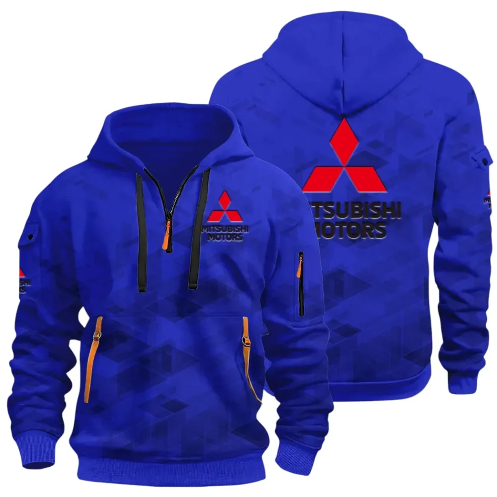 Off-Road SUV Hoodie Half Zip 3D Print, Classic Comfortable Hoodie Style CAR514 - Blue