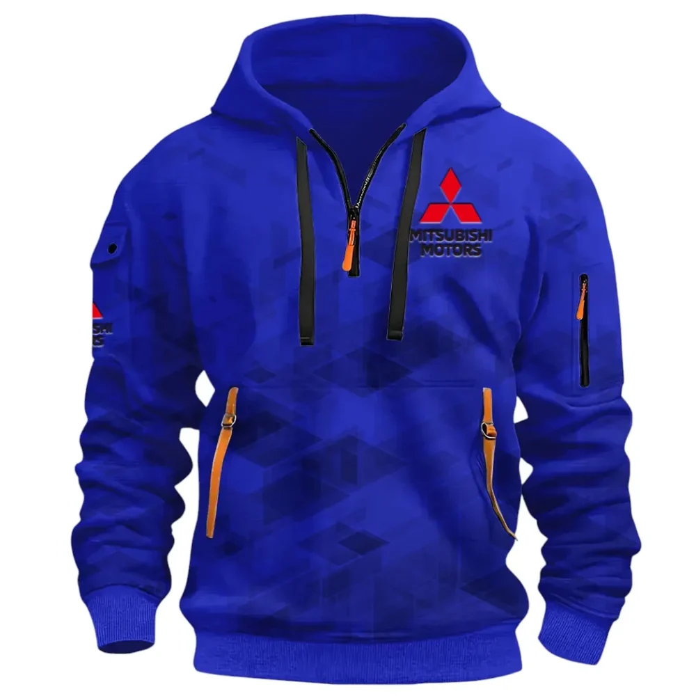 Off-Road SUV Hoodie Half Zip 3D Print, Classic Comfortable Hoodie Style CAR514 - Blue - Image 2