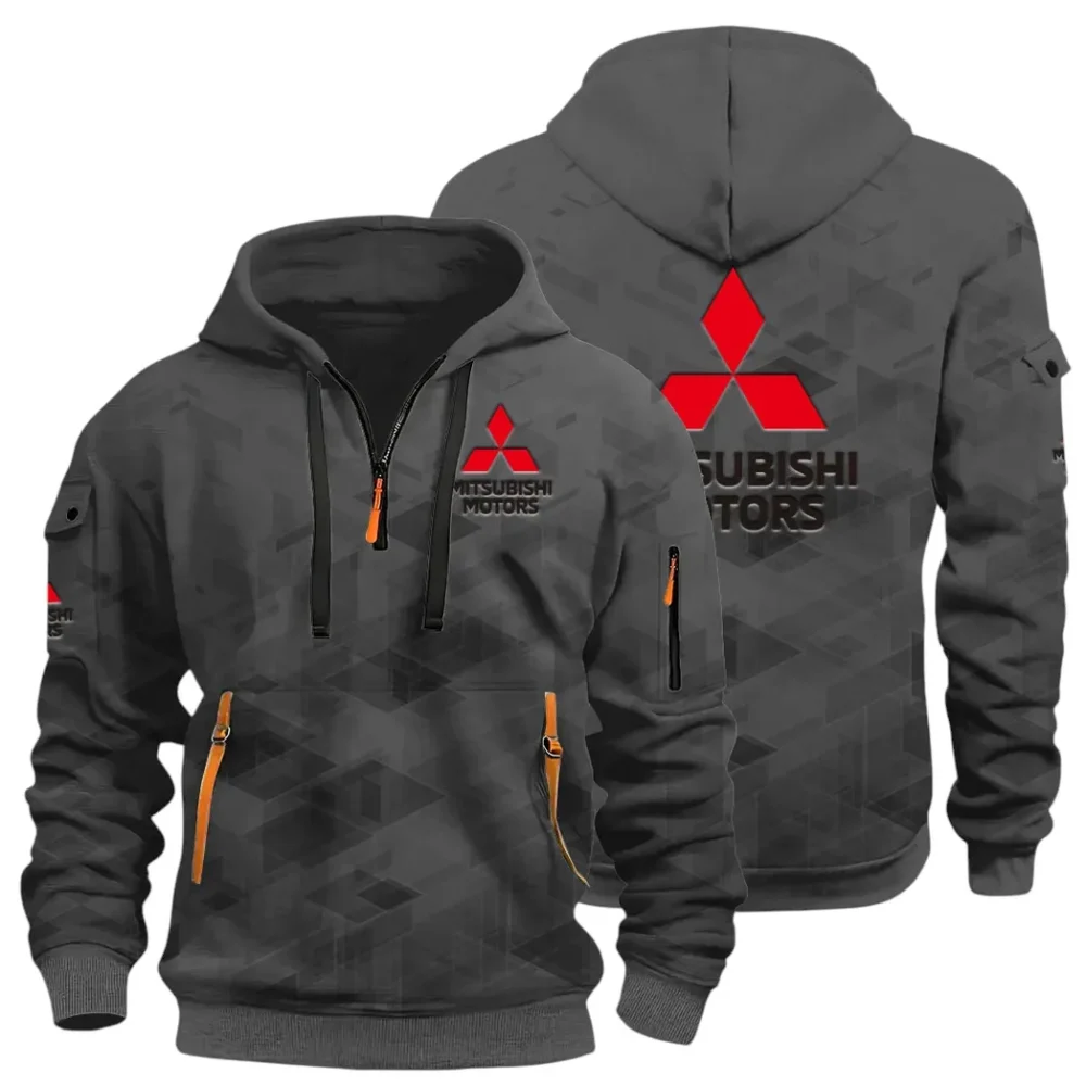 Off-Road SUV Hoodie Half Zip 3D Print, Classic Comfortable Hoodie Style CAR514 - Dark Gray