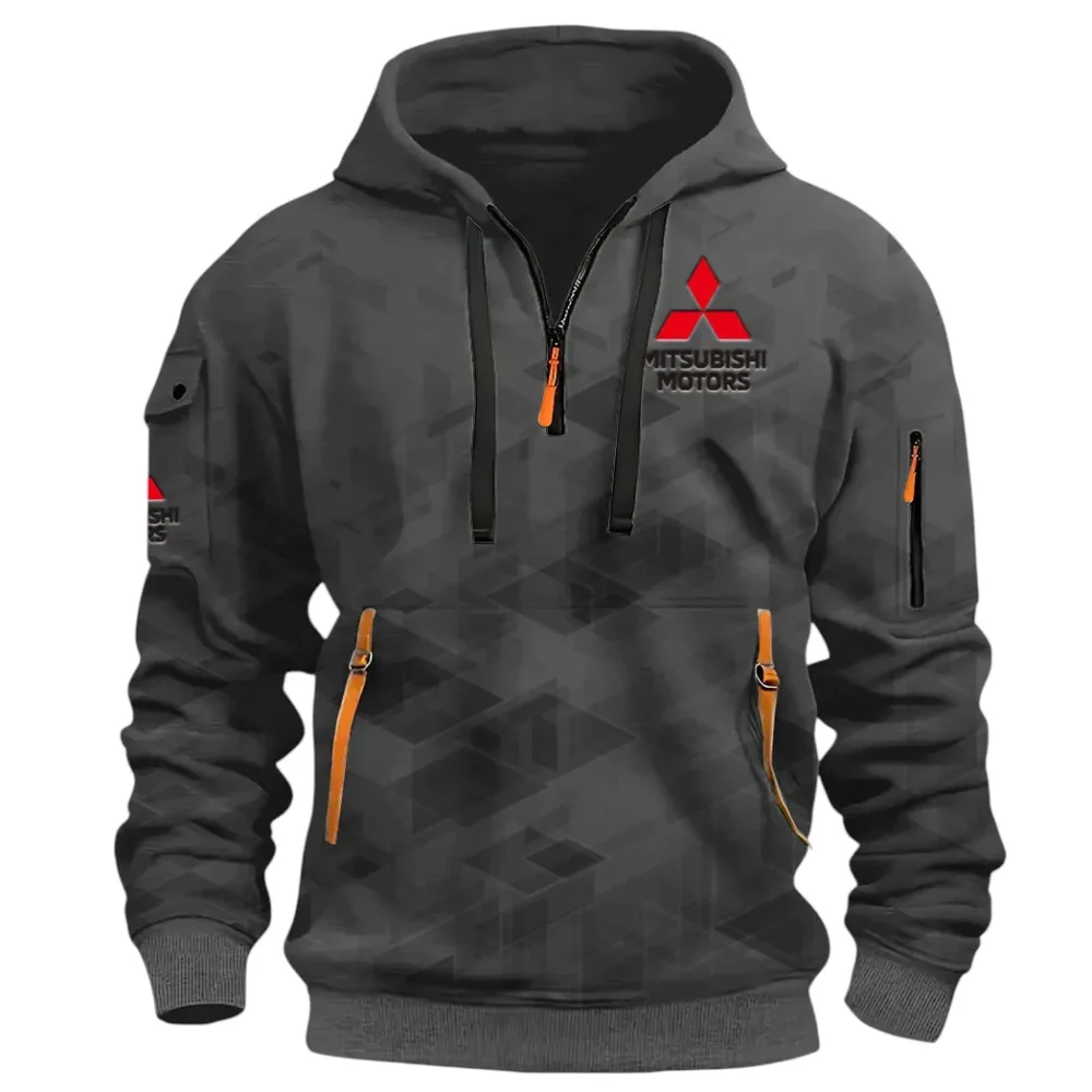 Off-Road SUV Hoodie Half Zip 3D Print, Classic Comfortable Hoodie Style CAR514 - Dark Gray - Image 2