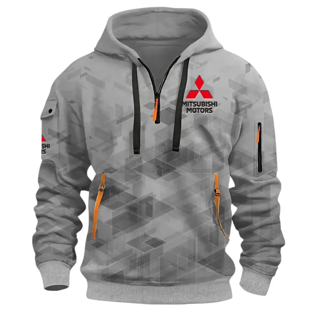 Off-Road SUV Hoodie Half Zip 3D Print, Classic Comfortable Hoodie Style CAR514 - Gray - Image 2