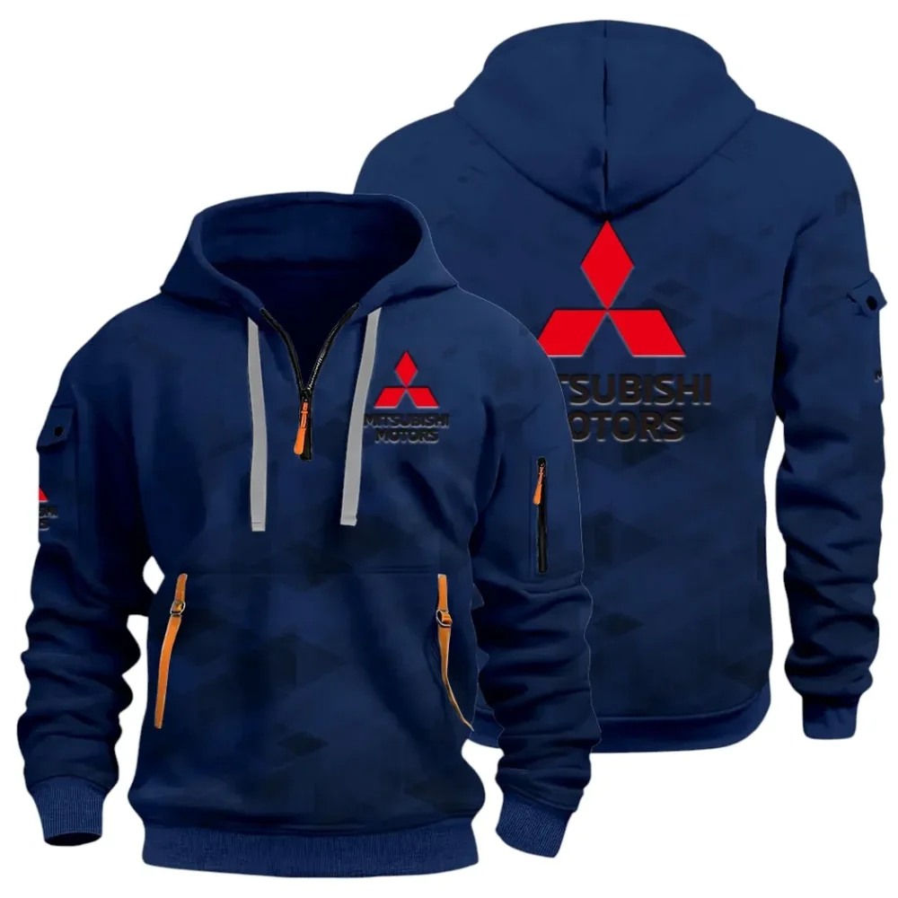Off-Road SUV Hoodie Half Zip 3D Print, Classic Comfortable Hoodie Style CAR514 - Navy