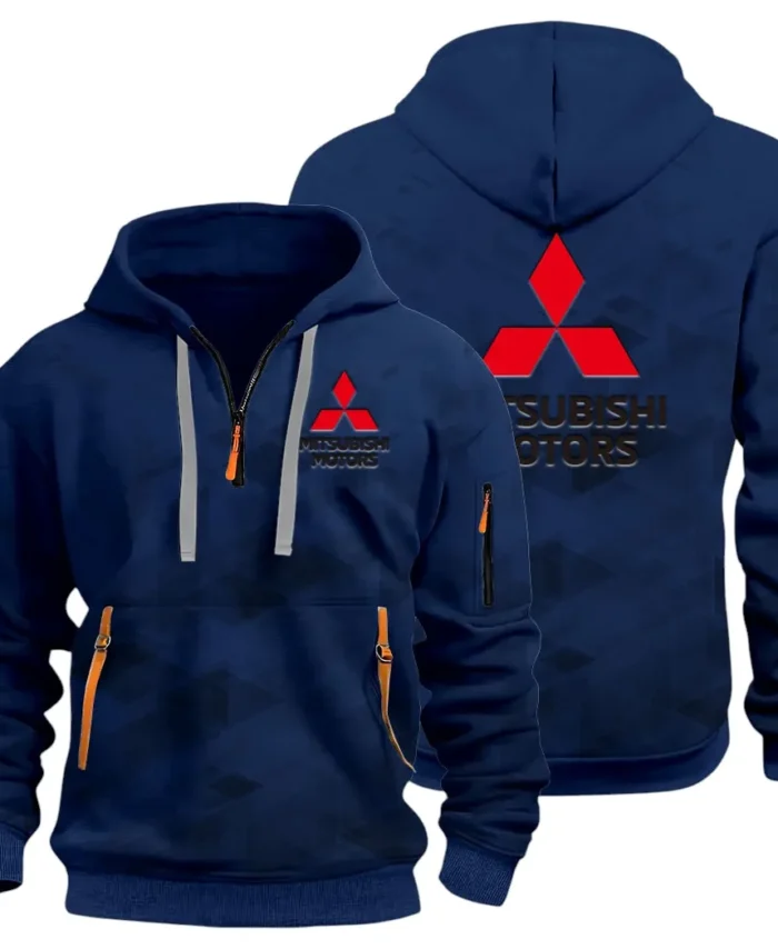Off-Road SUV Hoodie Half Zip 3D Print, Classic Comfortable Hoodie Style CAR514 - Navy
