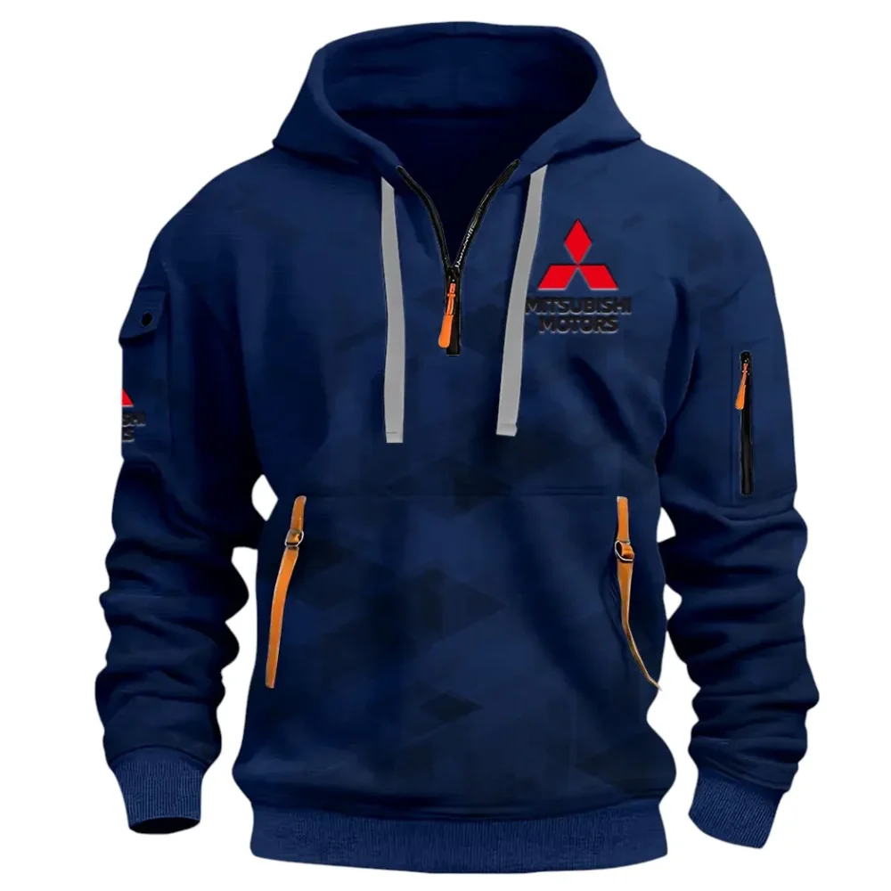 Off-Road SUV Hoodie Half Zip 3D Print, Classic Comfortable Hoodie Style CAR514 - Navy - Image 2