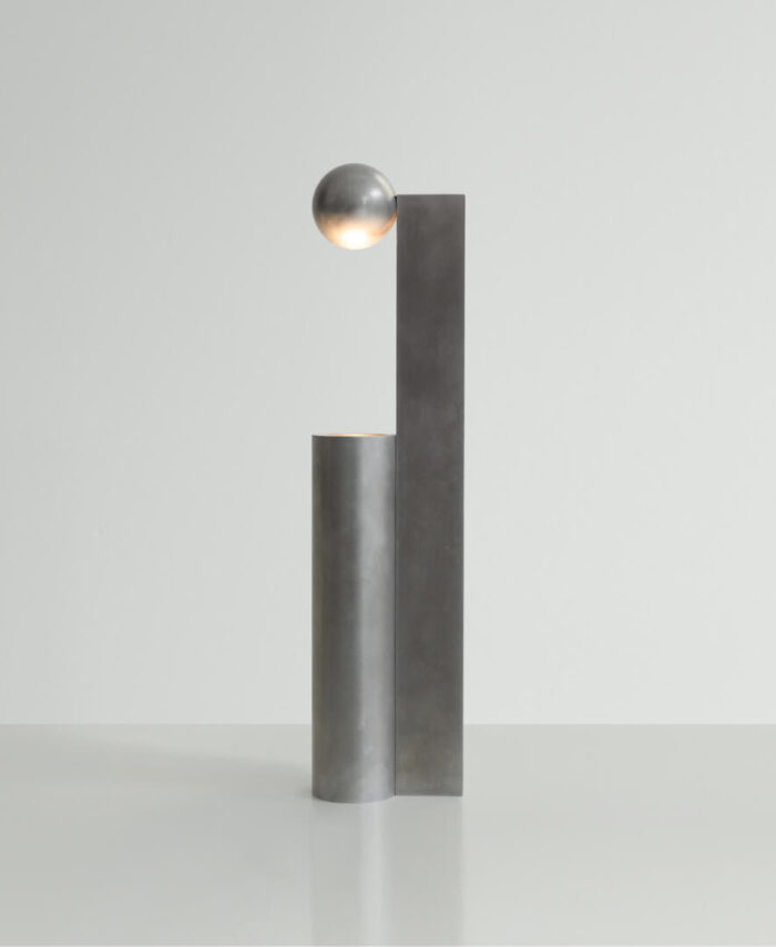 Faraday Arc Floor Lamp With Side Shelf